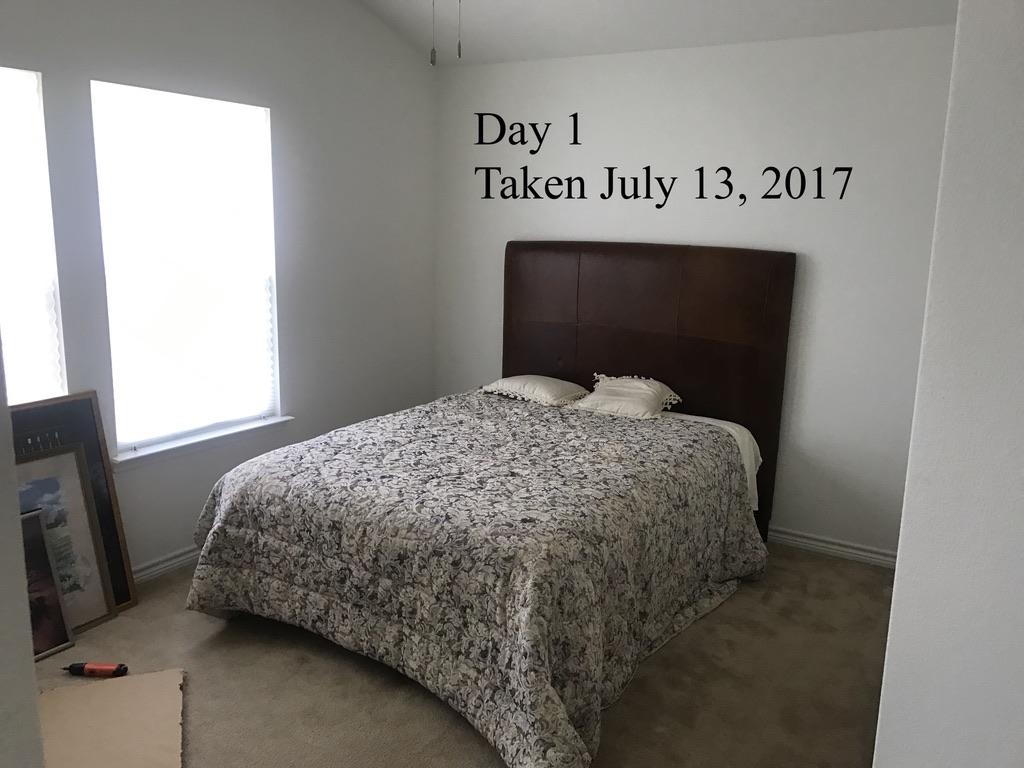 Day 1 Airbnb bedroom, July 13 2017