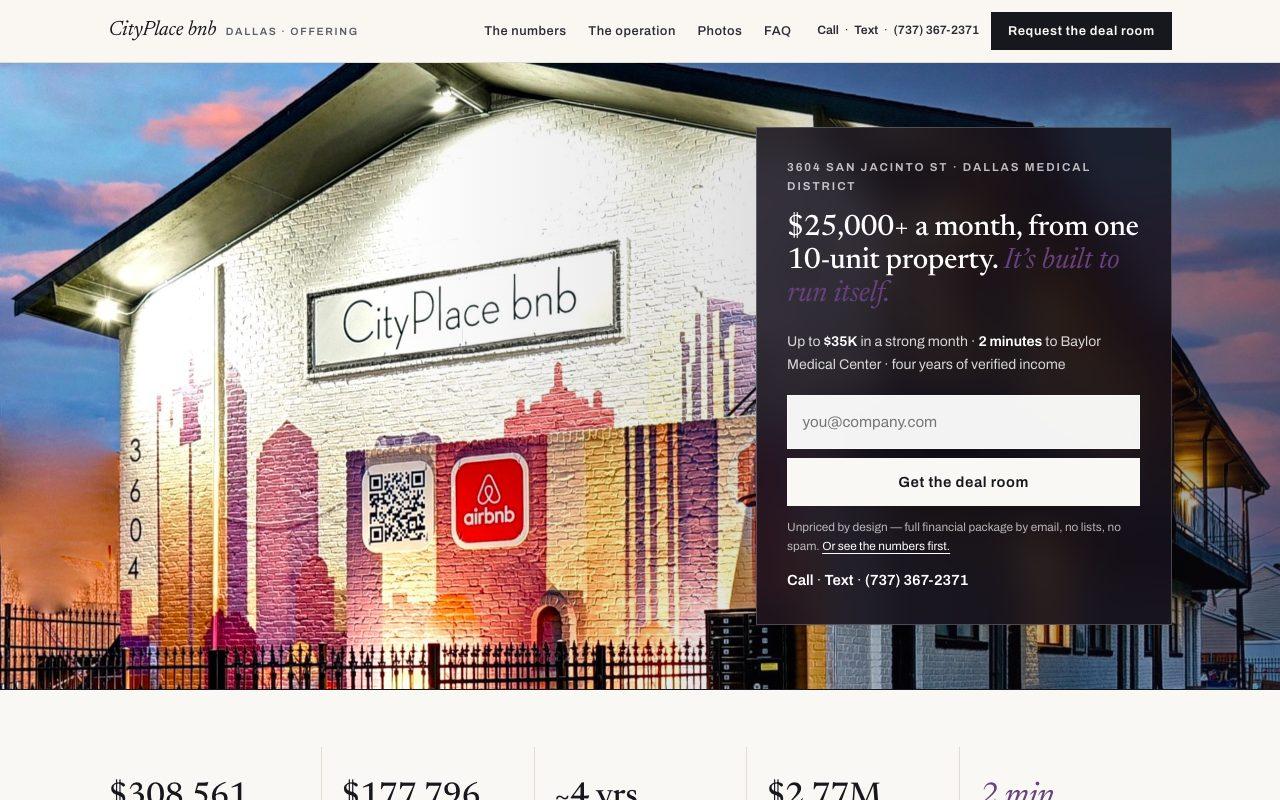 Sale page screenshot for CityPlace