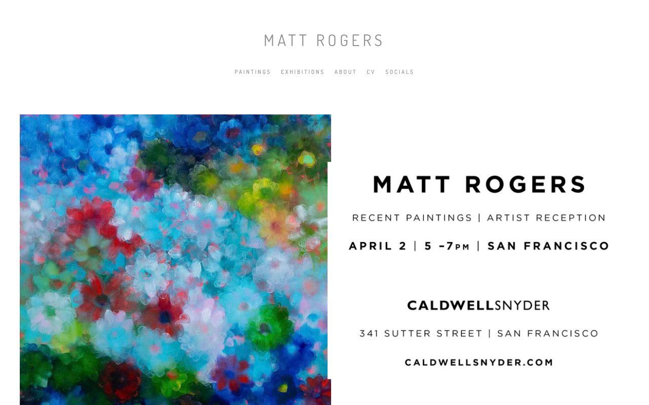 Homepage screenshot of Matt Rogers Art