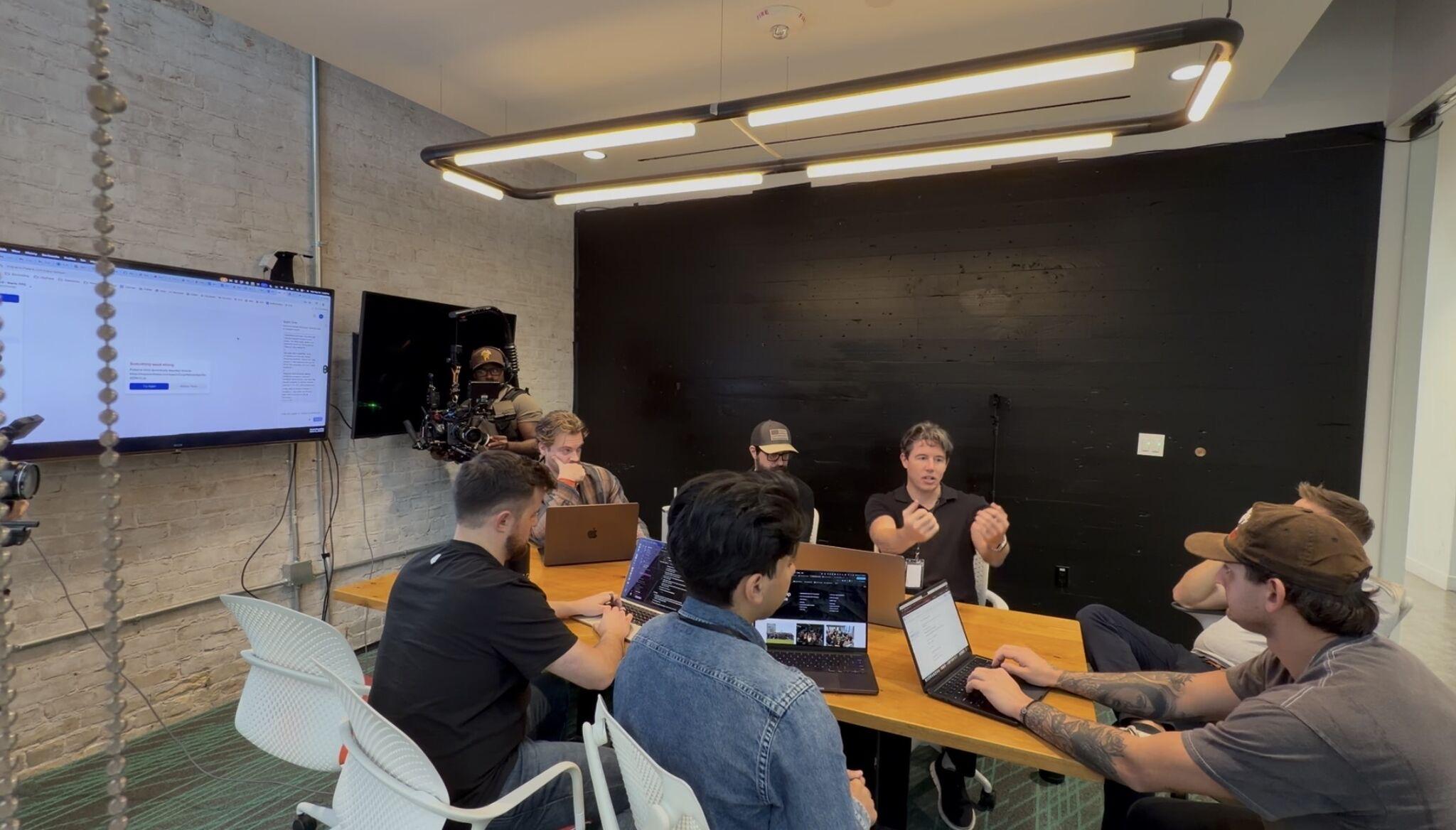 Matt in a Gauntlet build collaboration session